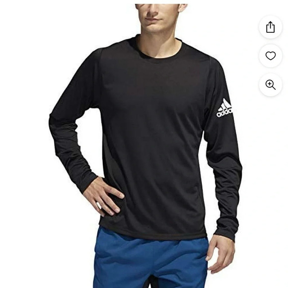 Adidas Freelift Sport Badge Of Sport Long Sleeve Tee Adidas -size Small - Picture 1 of 10